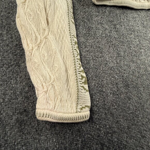 COOGI Australia Sweater Women White Crop Knit Pullover Sleeve Logos Short XL - Picture 14 of 16